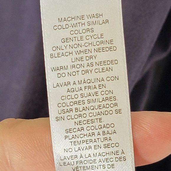 Chicos Reza Faux Suede Blouse Velour Button Top Purple L Eggplant Purpleology - Picture 12 of 15